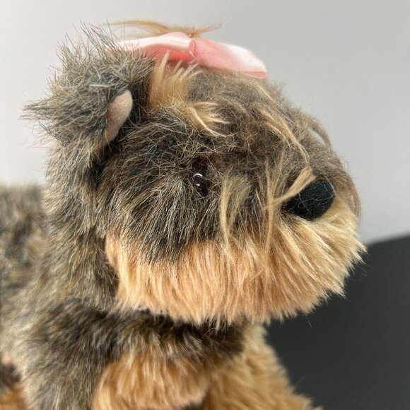 Helzberg Diamonds 2008 Toodles Yorkie Stuffed Animal Plush Dog Pink Ribbon - Picture 3 of 13